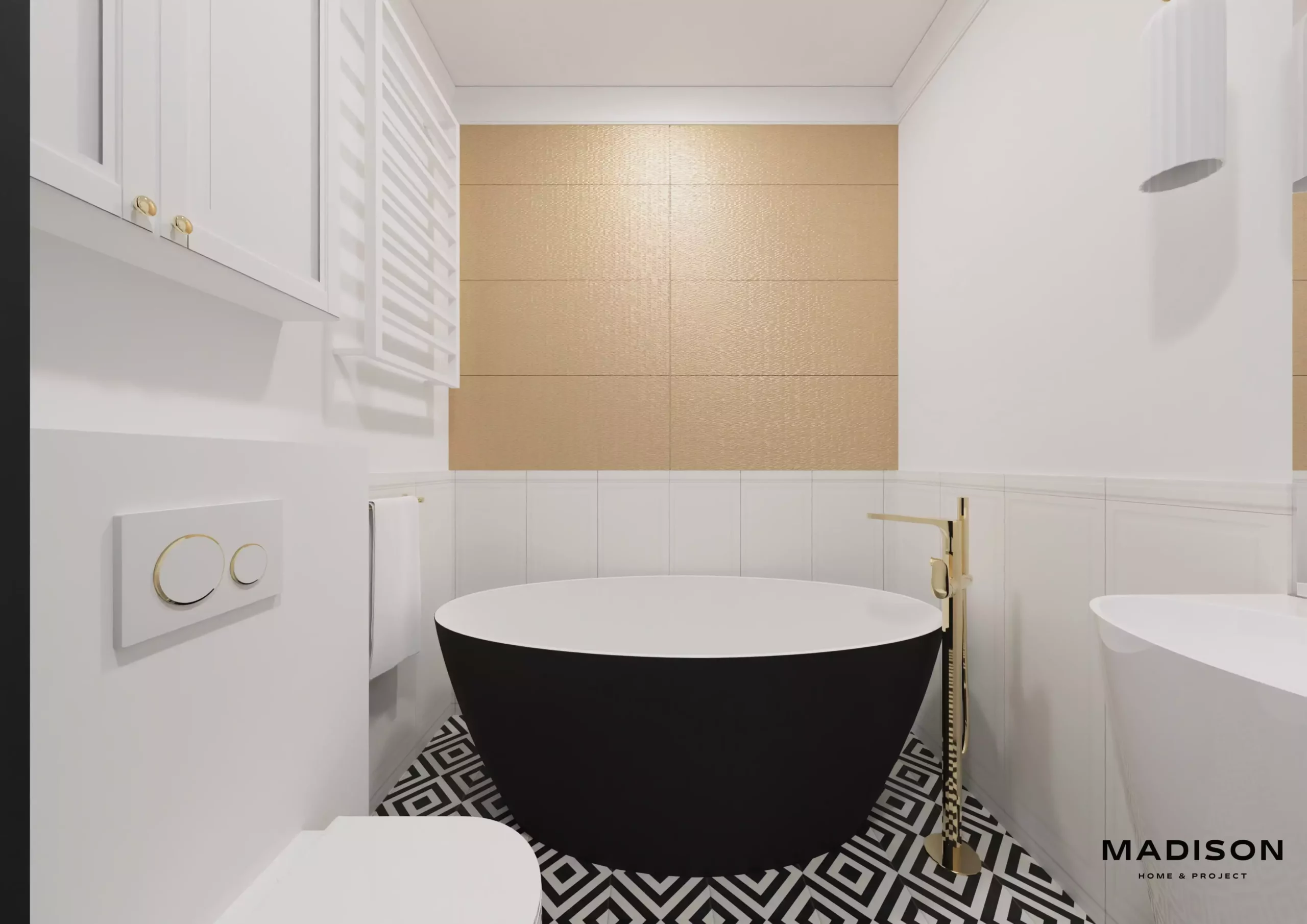 Projekt łazienki glamour