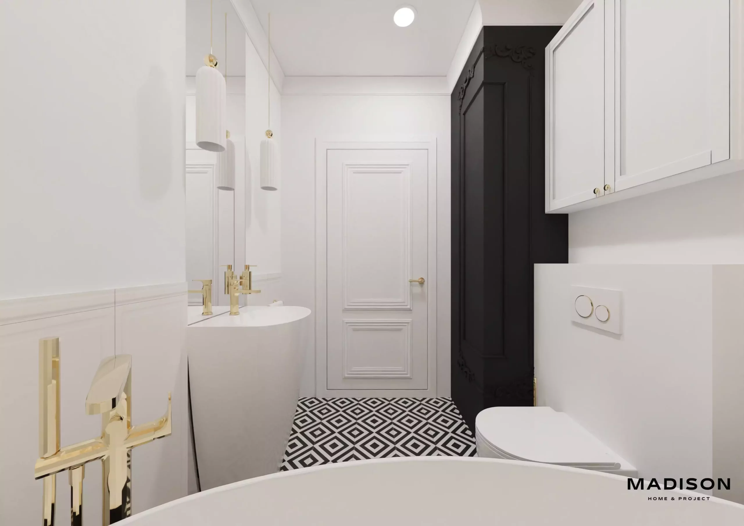 Projekt łazienki glamour_Madison Project