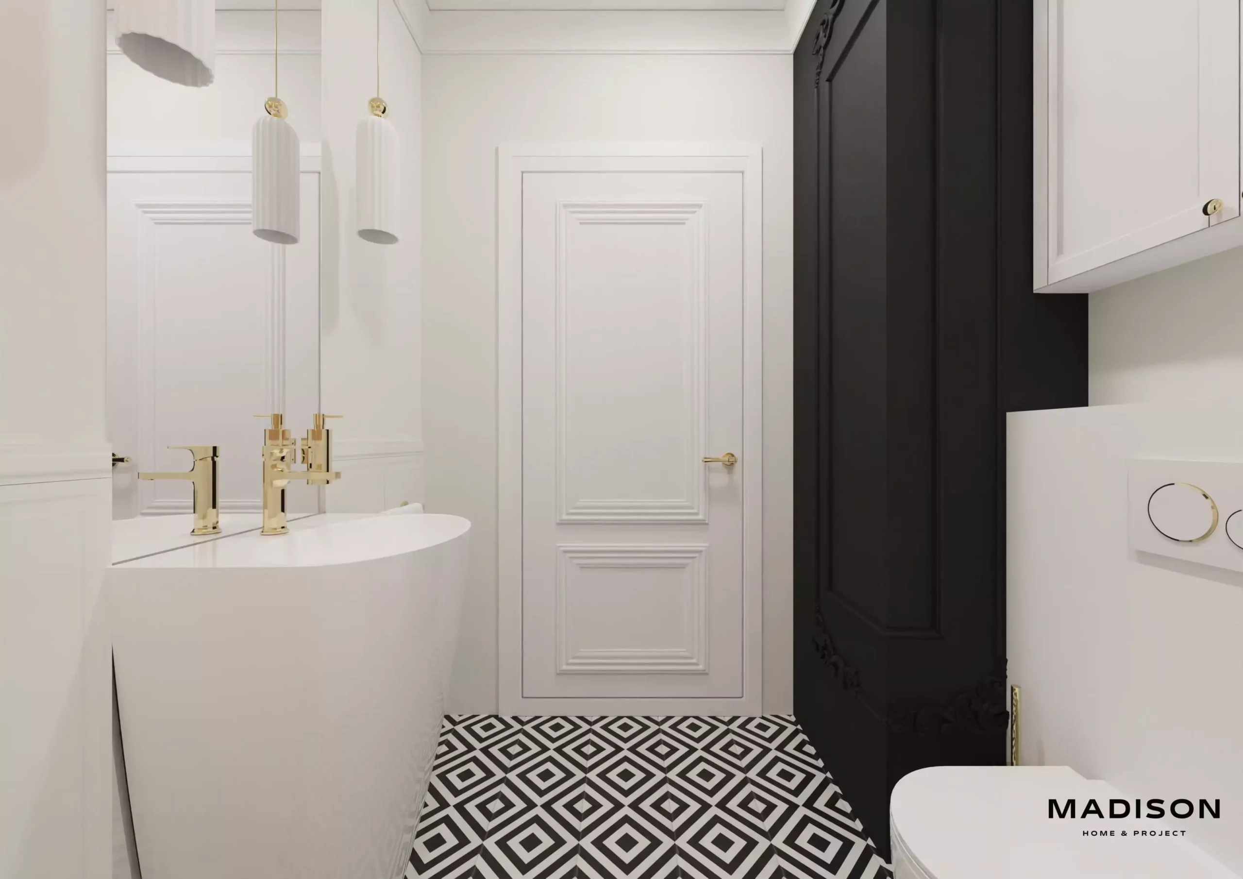 Projekt łazienki glamour_Madison Project